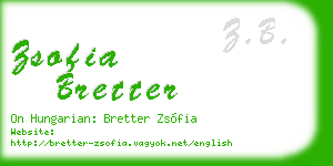 zsofia bretter business card