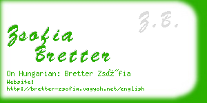 zsofia bretter business card